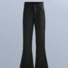 Pantalones de esquí elásticos acampanados y resistentes al agua