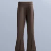 Pantalones de esquí elásticos acampanados y resistentes al agua