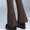 Pantalones de esquí elásticos acampanados y resistentes al agua