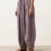 Pantalones de estilo globo 100 % lino