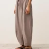 Pantalones de estilo globo 100 % lino