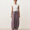 Pantalones de estilo globo 100 % lino