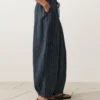 Pantalones de estilo globo 100 % lino