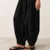Pantalones de estilo globo 100 % lino