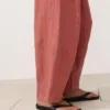 Pantalones de estilo globo 100 % lino