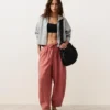 Pantalones de estilo globo 100 % lino