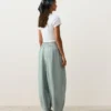 Pantalones de estilo globo 100 % lino