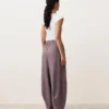 Pantalones de estilo globo 100 % lino