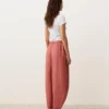 Pantalones de estilo globo 100 % lino