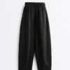 Pantalones de estilo globo 100 % lino