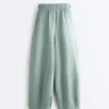 Pantalones de estilo globo 100 % lino