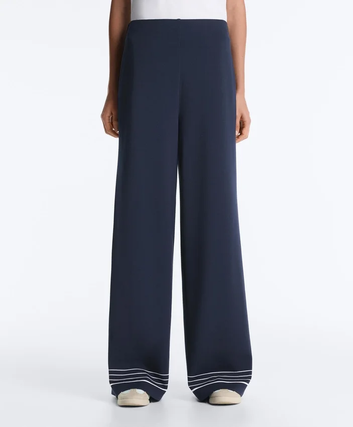 Pantalones de modal Soft Touch con detalle de rayas marineras Pantalones de modal Soft Touch con detalle de rayas marineras