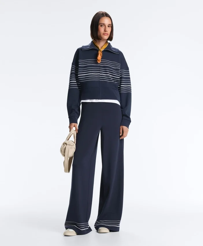 Pantalones de modal Soft Touch con detalle de rayas marineras Pantalones de modal Soft Touch con detalle de rayas marineras