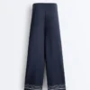 Pantalones de modal Soft Touch con detalle de rayas marineras Pantalones de modal Soft Touch con detalle de rayas marineras