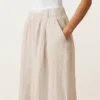 Pantalones de pierna ancha 100 % lino Pantalones de pierna ancha 100 % lino