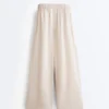 Pantalones de pierna ancha 100 % lino Pantalones de pierna ancha 100 % lino
