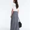 Pantalones de pierna ancha a cuadros de mezcla de algodón Pantalones de pierna ancha a cuadros de mezcla de algodón