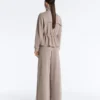 Chaqueta Soft Touch de modal suave al tacto con cintura ajustable y cuello alto Chaqueta Soft Touch de modal suave al tacto con cintura ajustable y cuello alto