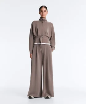 Pantalones de pierna ancha de modal Soft Touch con cintura tipo corsé