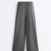 Pantalones de pierna ancha de modal Soft Touch con rayas