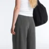 Pantalones de pierna ancha de modal Soft Touch con rayas
