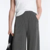 Pantalones de pierna ancha de modal Soft Touch con rayas