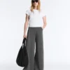 Pantalones de pierna ancha de modal Soft Touch con rayas