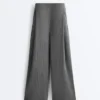 Pantalones de pierna ancha de modal Soft Touch con rayas