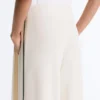 Pantalones de pierna ancha de modal Soft Touch con ribete en contraste