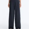 Pantalones de pierna ancha de piqué de algodón a rayas