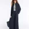 Pantalones de pierna ancha de piqué de algodón a rayas