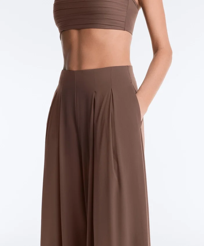 Pantalones de pierna ancha Light Touch con pinzas Pantalones de pierna ancha Light Touch con pinzas