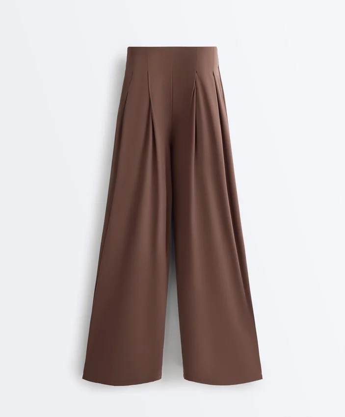 Pantalones de pierna ancha Light Touch con pinzas Pantalones de pierna ancha Light Touch con pinzas
