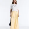 Pantalones de piqué de pierna ancha con algodón