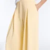 Pantalones de piqué de pierna ancha con algodón