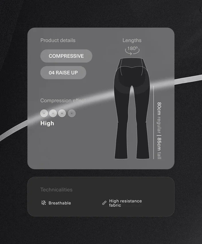Pantalones de talle alto, compresivos y Raise Up Pantalones de talle alto, compresivos y Raise Up