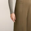 Pantalones de talle alto con efecto neopreno y corte recto Pantalones de talle alto con efecto neopreno y corte recto