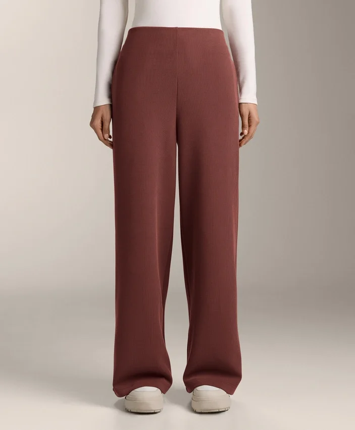 Pantalones de talle alto con ribete y modal Soft Touch Pantalones de talle alto con ribete y modal Soft Touch