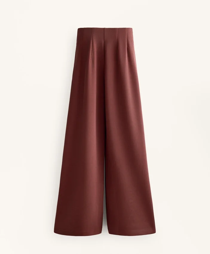 Pantalones de talle alto con ribete y modal Soft Touch Pantalones de talle alto con ribete y modal Soft Touch