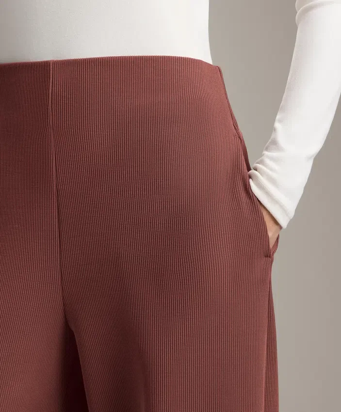 Pantalones de talle alto con ribete y modal Soft Touch Pantalones de talle alto con ribete y modal Soft Touch