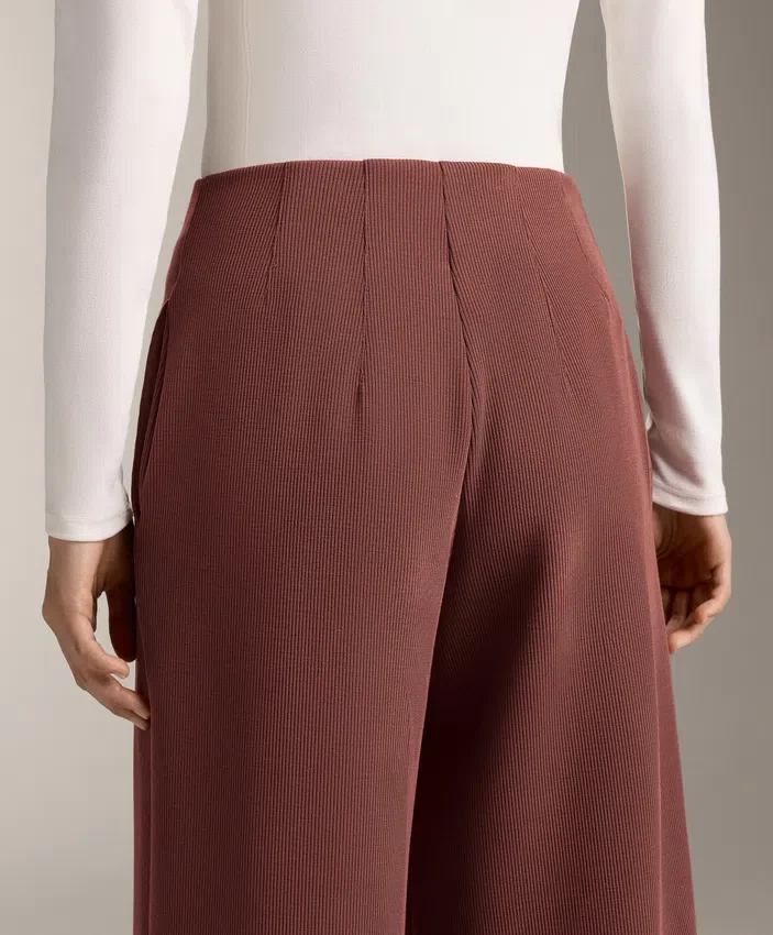 Pantalones de talle alto con ribete y modal Soft Touch Pantalones de talle alto con ribete y modal Soft Touch