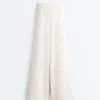Pantalones de talle alto de pierna ancha con rayas finas y tacto Soft Touch Pantalones de talle alto de pierna ancha con rayas finas y tacto Soft Touch