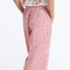 Pantalones rectos a rayas 100 % algodón