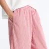 Pantalones rectos a rayas 100 % algodón