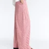 Pantalones rectos a rayas 100 % algodón