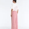 Pantalones rectos a rayas 100 % algodón