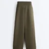 Pantalones rectos a rayas con modal Soft Touch