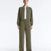 Pantalones rectos a rayas con modal Soft Touch