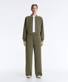 Pantalones rectos a rayas con modal Soft Touch
