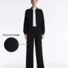 Pantalones rectos a rayas con modal Soft Touch Pantalones rectos a rayas con modal Soft Touch